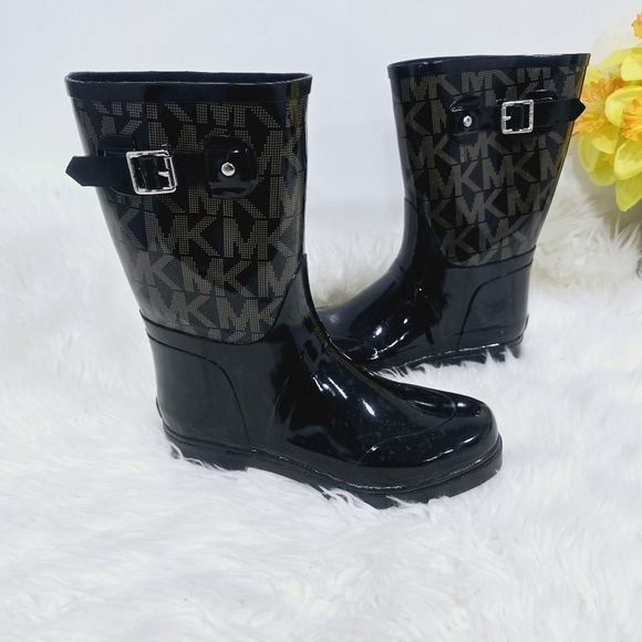 Michael Kors Tall Rain Boots Size 10 - Picture 1 of 14